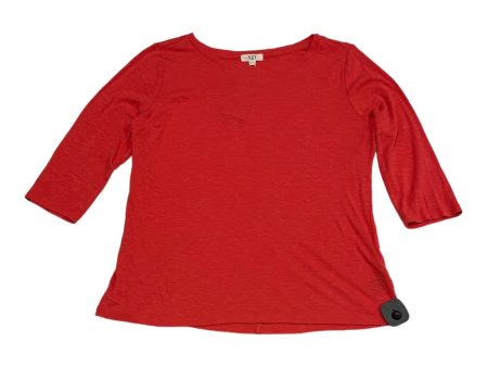 Top 3 4 Sleeve Basic By Nic + Zoe In Red, Size: S Sale