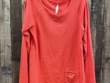 Athletic Top Long Sleeve Crewneck By Cme In Orange, Size: L For Sale