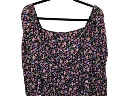 Top Long Sleeve By Miami In Floral Print, Size: L Online Hot Sale