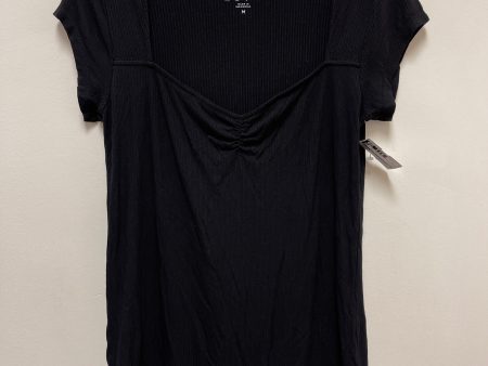 Black Top Short Sleeve Loft, Size M For Discount