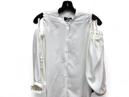 Top Long Sleeve By 7 For All Mankind In White, Size: S For Discount