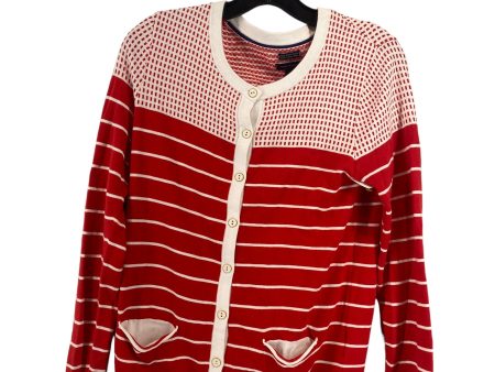 Red & White Cardigan Tommy Hilfiger, Size M Hot on Sale