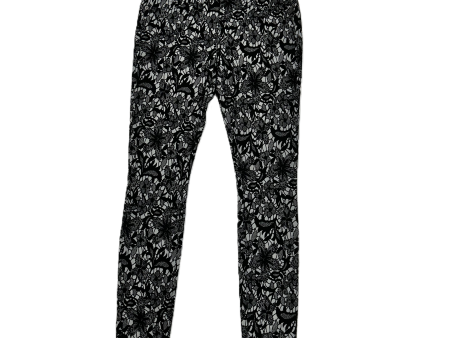 Black & Grey Pants Designer By 7 For All Mankind, Size: 6 Online now