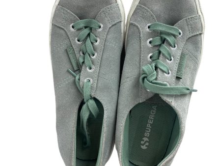 Green Shoes Flats Superga, Size 6.5 For Discount