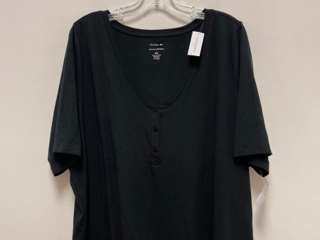 Black Top Short Sleeve Banana Republic, Size 2x For Cheap