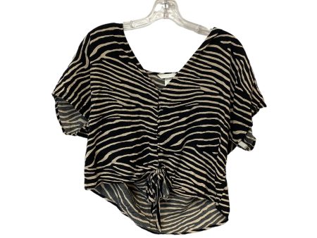 Zebra Print Top Short Sleeve H&m, Size 14 Hot on Sale