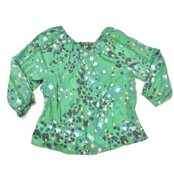 Green Top Long Sleeve By Zac And Rachel, Size: 1x Online Sale