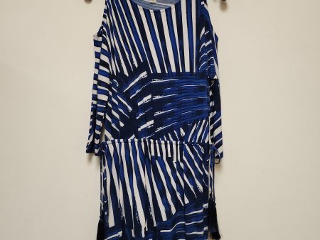 Dress Casual Midi By Calvin Klein In Striped Pattern, Size: Xs Cheap