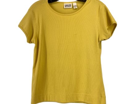 Yellow Top Short Sleeve Chicos, Size 1 For Sale