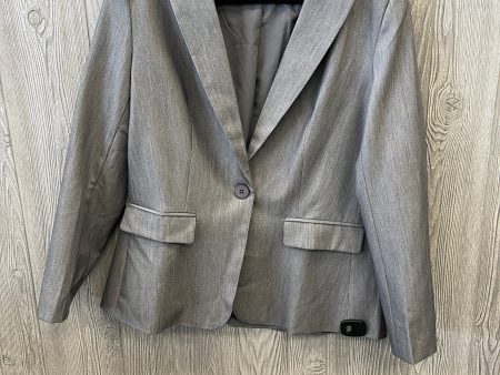 Blazer By Clothes Mentor In Grey, Size: L For Cheap