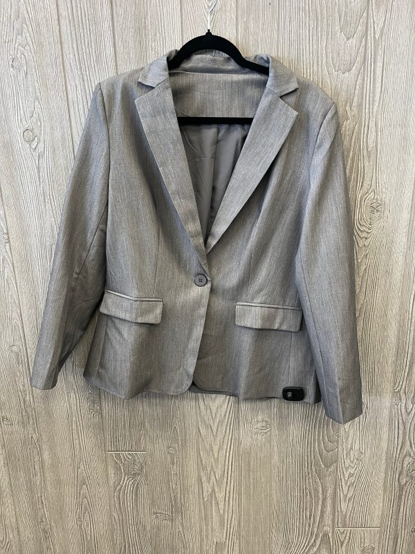 Blazer By Clothes Mentor In Grey, Size: L For Cheap