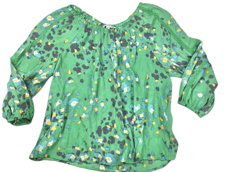 Green Top Long Sleeve By Zac And Rachel, Size: 1x Online Sale