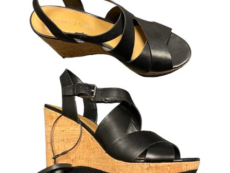 Shoes Heels Wedge By Franco Sarto In Black & Brown, Size: 8.5 For Sale