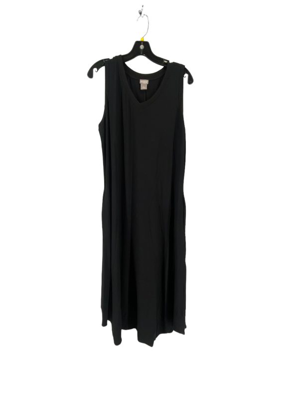 Black Dress Casual Maxi Chicos, Size 2 Cheap