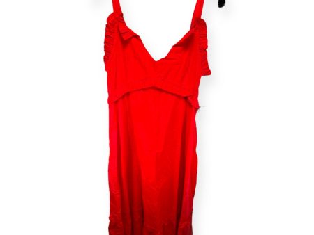 Dress Casual Midi By Never a Wall Flower In Red, Size: M Sale