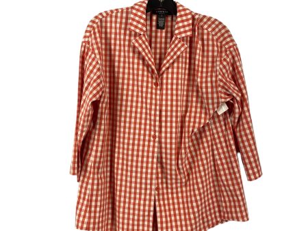 Blouse Long Sleeve By Lafayette 148 In Checkered Pattern, Size: S Sale