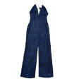 Black & Blue Jumpsuit Designer By Diane Von Furstenberg, Size: S Hot on Sale