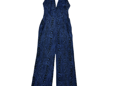 Black & Blue Jumpsuit Designer By Diane Von Furstenberg, Size: S Hot on Sale