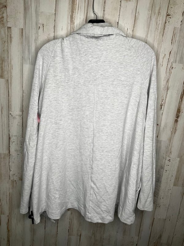 Athletic Jacket By Lululemon In Grey, Size: 10 Hot on Sale