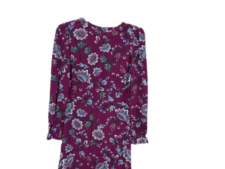 Dress Casual Midi By Loft In Floral Print, Size: Xs Cheap