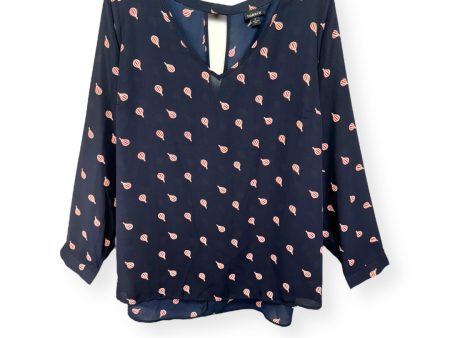 Top Long Sleeve By Torrid In Navy, Size: 1x For Sale