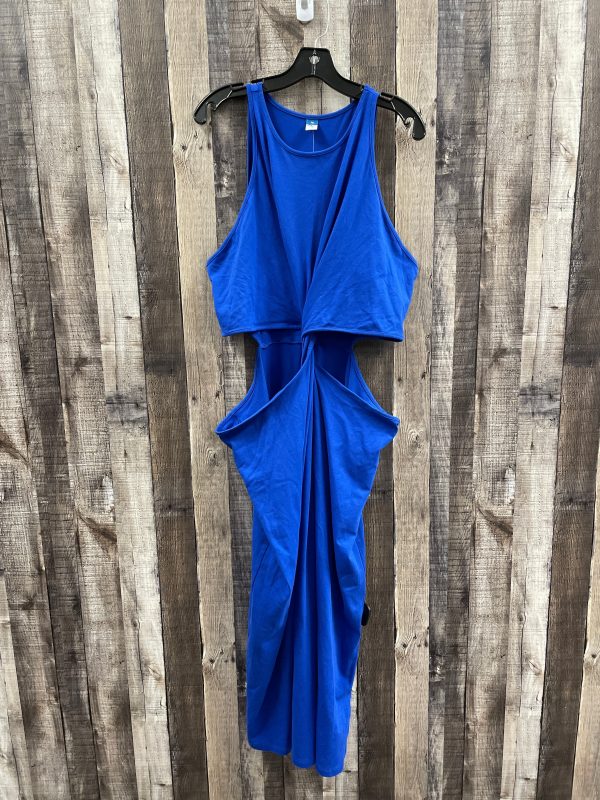 Dress Casual Maxi By Old Navy In Blue, Size: 3x Cheap