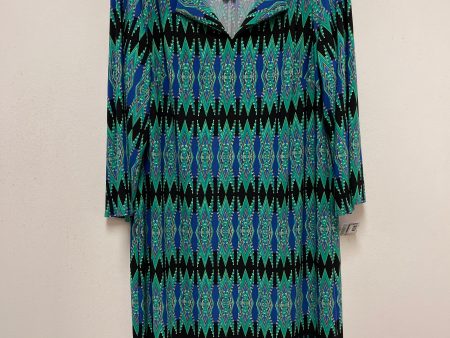 Blue & Green Dress Casual Short Laundry, Size Xl Online now