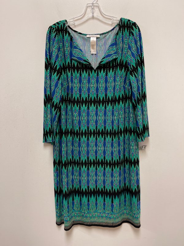 Blue & Green Dress Casual Short Laundry, Size Xl Online now