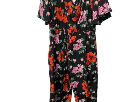 Floral Print Jumpsuit Blush, Size 2x Hot on Sale