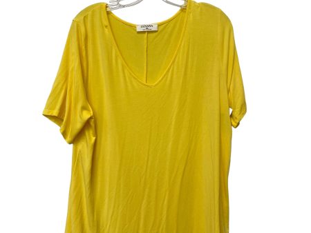 Yellow Top Short Sleeve Zenana Outfitters, Size Xl Online now