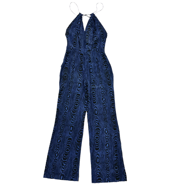 Black & Blue Jumpsuit Designer By Diane Von Furstenberg, Size: S Hot on Sale