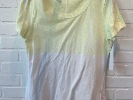 Athletic Top Short Sleeve By Talbots In White & Yellow, Size: M Fashion