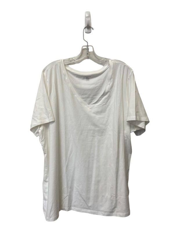 White Top Short Sleeve Basic Amazon Essentials, Size 3x on Sale